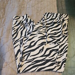 Altar'd State Black and White Striped Pants